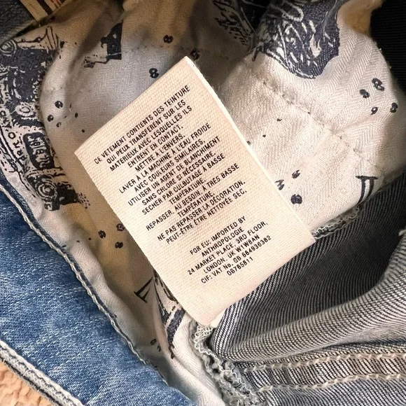 Pilcro Anthropologie high-rise bootcut jeans hem detailing 30 x 27” embroidery - Picture 8 of 9
